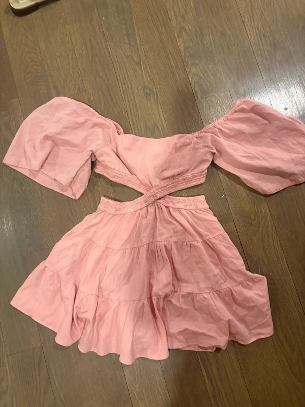 Free People Cross of Sunlight Mini Dress in Blush Pink. NWT! - Picture 7 of 8